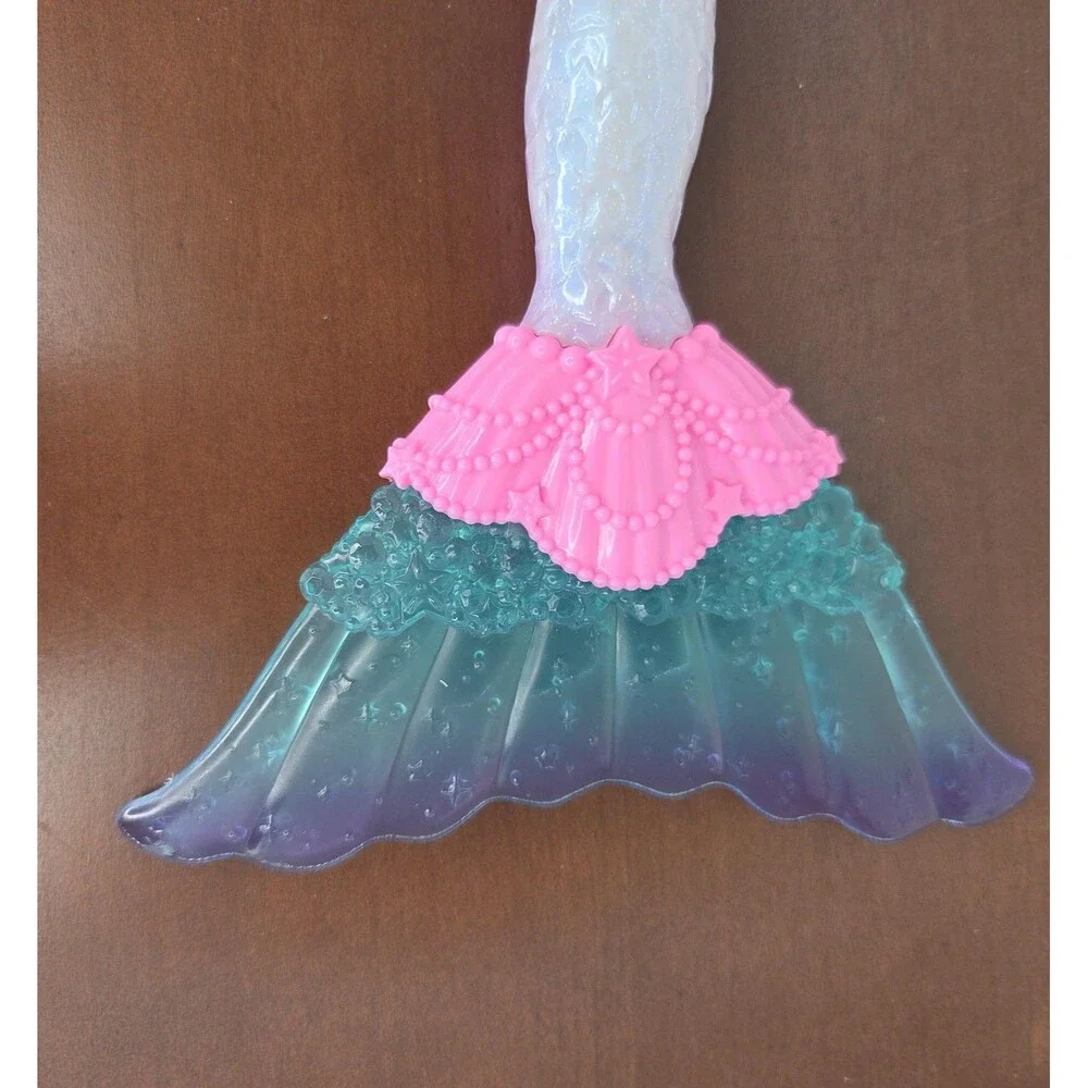 Barbie Dreamtopia Rainbow Lights Mermaid Doll Blonde Light-up Tail Star Tiara